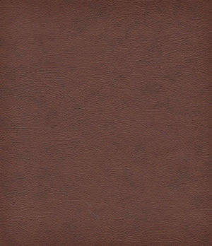 Close-up view of a brown automotive and furniture vinyl material with a textured surface.