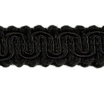 DecoPro 9,1 Metri Di Treccia Gimp Francese Per Tappezzeria – Larghezza 1,27 Cm, Colore Nero – Base Trim Style FGS