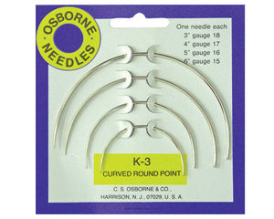 Curved Round Point Needle Card / Osborne #OK3