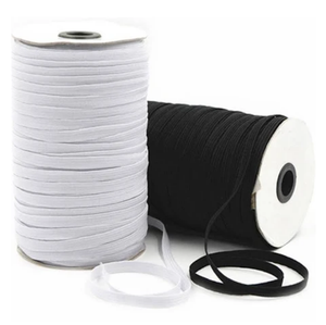 Flat Elastic / Black & White