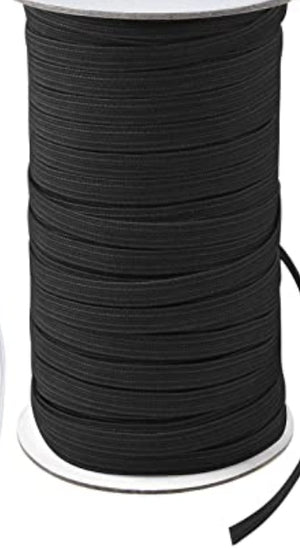 Flat Elastic / Black & White